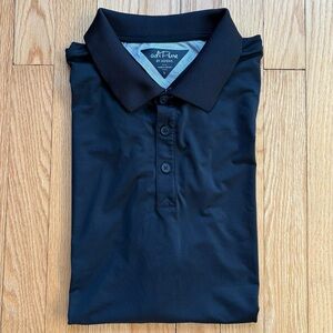 AdiPure by Adidas Men’s Short Sleeve Performance Polo Large Black Solid